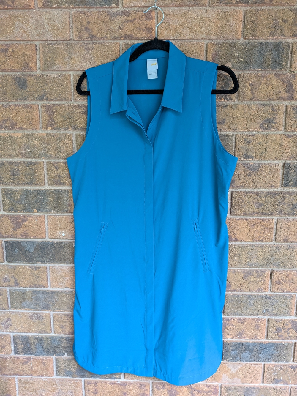 Lole Sleeveless Collared Dress, Large